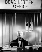 Alfred Hitchcock behind bars 12x18  Poster