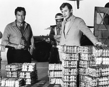 The Italian Job on set with gold bars 12x18  Poster