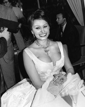 Sophia Loren candid smiling for press with huge cleavage 12x18  Poster
