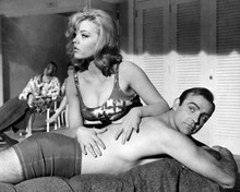 Goldfinger Sean Connery Margaret Nolan bathing suit rub down 12x18  Poster