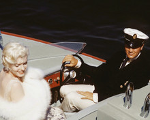 Some Like It Hot Marilyn Monroe Tony Curtis at wheel of speedboat 12x18  Poster