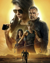 Terminator Dark Fate Schwarzenegger Hamilton Davis & Reyes 12x18  Poster