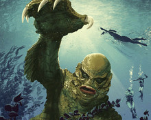 Creature from the Black Lagoon Julie Adams Gill-Man underwater 12x18  Poster