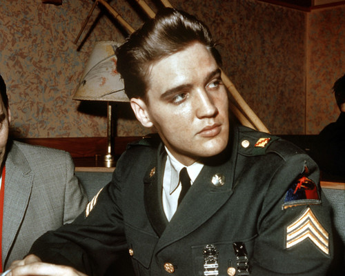Elvis Presley print Elvis Presley in Army Uniform Playing Guitar Elvis Presley poster