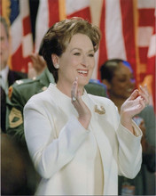 Meryl Streep 8x10 publicity photo in white outfit clapping and smiling