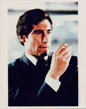 Timohty Dalton 8x10 photo as James Bond smoking cigarette Living Daylights