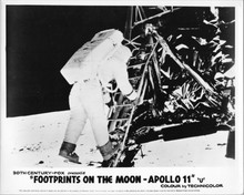 Footprints on The Moon original 1969 8x10 photo Neil Armstrong steps Apollo 11