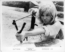 Gypsy Girl aka Sky West and Crooked original 8x10 photo Hayley Mills fires sling