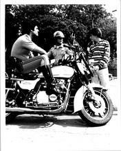 Chips TV series vintage 8x10 photograph Erik Estrada on Kawasaki cop motorbike
