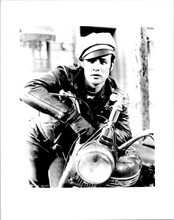 Marlon Brando as Johnny The Wild One vintage 8x10 photograph with Triumph bike