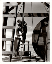 James Dean on oil rig Giant 8x10 photo on fiber paper produced 1970's