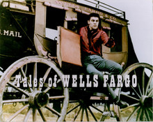 Tales of Wells Fargo vintage 8x10 photo show opening Dale Robertson on stage