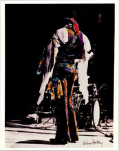Jimi Hendrix vintage 1970's 8x10 color photo on stage with guitar back turned