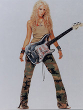 Shakira cool full length pose with guitar 8x10 publicity photo