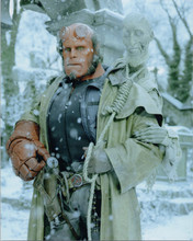 Ron Perlman 8x10 photo as Hellboy posing in snow landscape