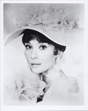 Audrey Hepburn studio portrait in white hat My Fair Lady 8x10 photo