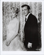 Bobby Darin Sandra Dee stand in front of studio curtain 8x10 photo