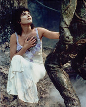 Wes Craven's Swamp Thing Adrienne Barbeau looks up at Swampy 8x10 photo