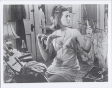 Natalie Wood sat in bedroom in low cut neglige 1960's pose 8x10 photo