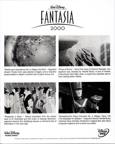 Fantasia 2000 original Disney 8x10 photo Pines of Rome Tin Soldier  Manhattan Jaz - Moviemarket