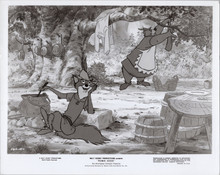 Walt Disney Robin Hood original 1973 8x10 photo Robin stirs stew Little John