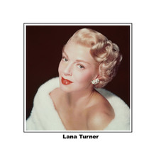 Lana Turner classic Hollywood glamour portrait in white fur 8x10 photo