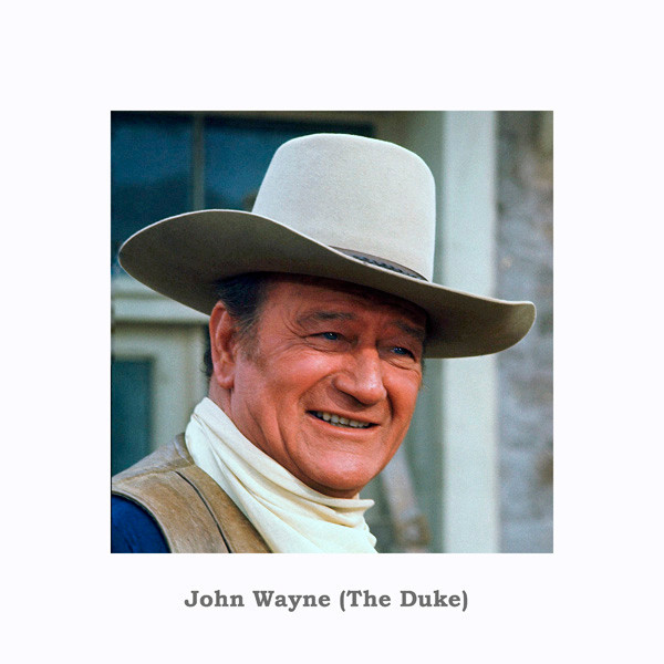 John Wayne smiling portrait in western scarf and hat classic Duke 8x10  photo - Moviemarket
