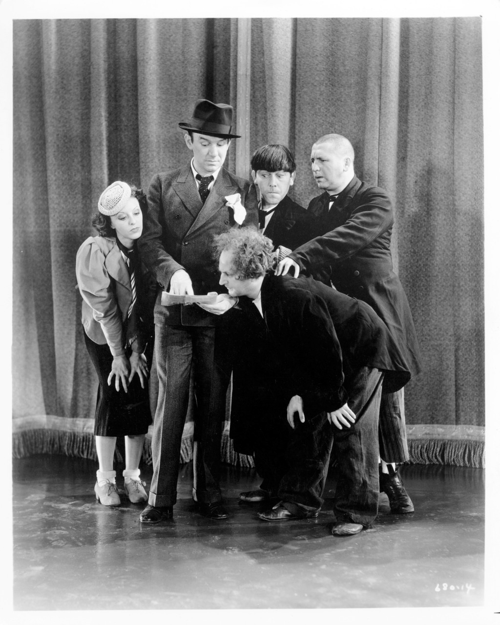 Three Stooges Larry Moe and Shep 8x10 Photo