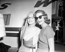 Lauren Bacall Marilyn Monroe smiling wearing sunglasses on set Millionaire 8x10