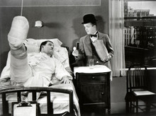 Laurel and Hardy County Hospital Ollie in bed hardboiled eggs & nuts Stan 8x10