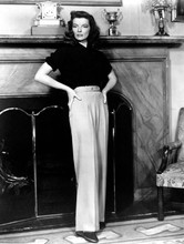 Katharine Hepburn full length pose 1940's standing by fire place 8x10 photo