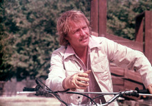 Starsky and Hutch David Soul with moustache rides bicycle 8x10 photo