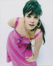 Lily Allen in purple dress 8x10 studio portrait photo