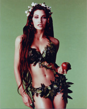 Gina Gershon busty pose dressed as "Eve" holding apple 8x10 photo