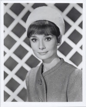 Audrey Hepburn 8x10 studio portrait Charade in white fur hat