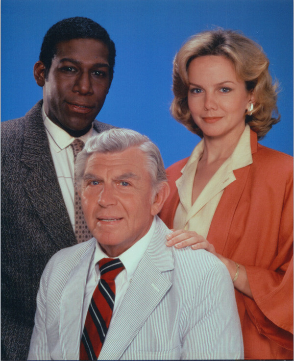 Matlock TV series cast pose Andy Griffith Linda Purl Kene Holliday 8x10