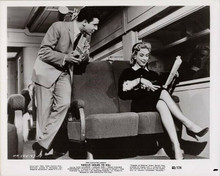 Twelve Hours To Kill 1960 8x10 photo Barbara Eden sits in train leggy pose