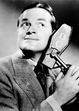Bob Hope classic 1940's pose with NBC microphone 5x7 inch real photo