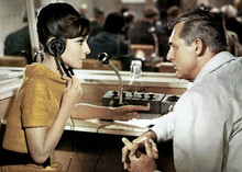 Charade Audrey Hepburn as interpreter with Cary Grant at UN 5x7 inch photo