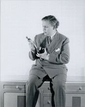 Charles Laughton holds his Academy Award 8x10 photo
