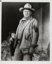 John Wayne tough guy pose with son Ethan 1971 Big Jake 8x10 photo