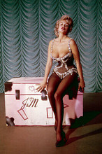 JAYNE MANSFIELD IN SEXY VERY LOW CUT COSTUME SITTING ON TRUNK 24X36 POSTER