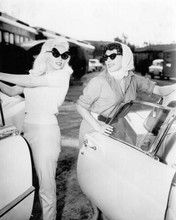 Jayne Mansfield Joan Collins on set The Wayward Bus cool pose 24x30 inch Poster