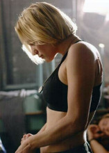 Katee Sackhoff wears dog tags & black bra top Battlestar Galactica 5x7 photo