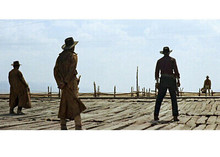 Once Upon a Time in The West bad guys line up against Bronson 5x7 inch photo