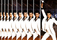 Saturday Night Fever classic poster art John Travolta in white suit 5x7 photo