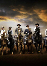 The Magnificent Seven 1960 movie McQueen Brynner & the 7 ride horses 5x7 photo