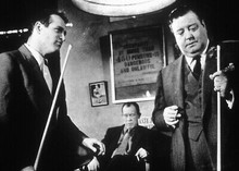 The Hustler Paul Newman Jackie Gleason get ready with pool cues 5x7 inch photo