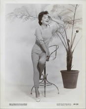 Anne Baxter original 1960 8x10 photo publicity portrait full length on stool