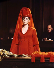 Barbra Streisand On A Clear Day You Can See Forever red outfit at funeral 8x10